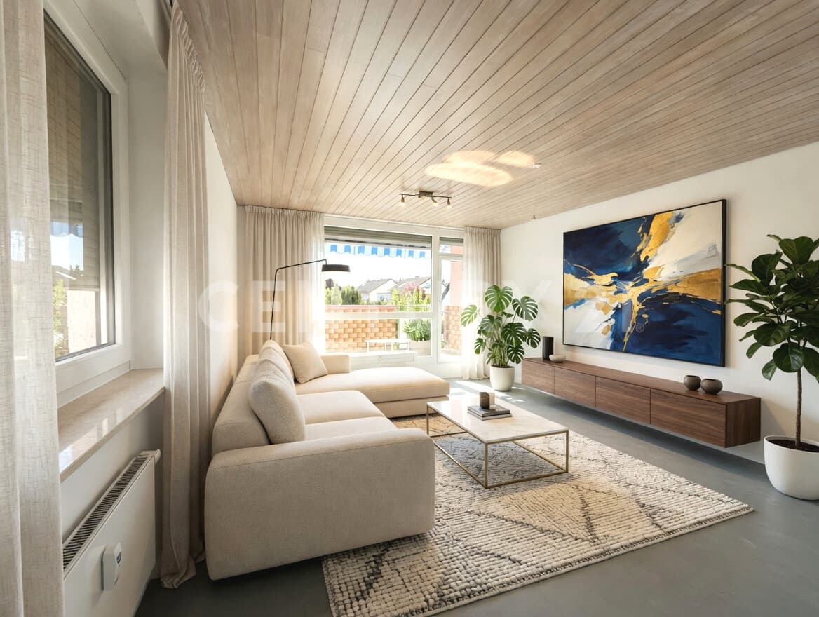 Tolle 2 Zimmer-ETW mit Westbalkon und TG in Rüsselsheim